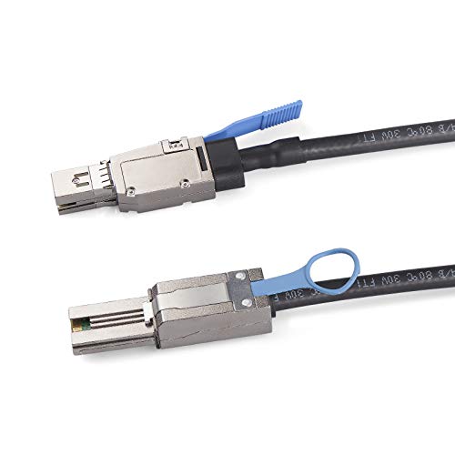 10Gtek SFF-8644 to SFF-8088 Mini SAS HD Cable, 6Gbps External 26Pin SAS2.0 Hybrid Cable for RAID/Server/Data Center‌, 100-Ohm, 2m/6.6ft - Image 5