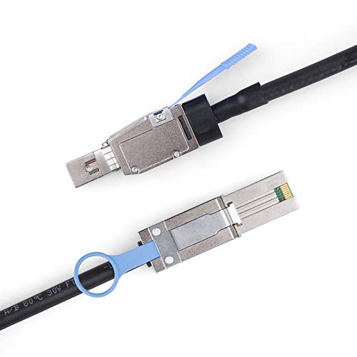 10Gtek SFF-8644 to SFF-8088 Mini SAS HD Cable, 6Gbps External 26Pin SAS2.0 Hybrid Cable for RAID/Server/Data Center‌, 100-Ohm, 2m/6.6ft - Image 2