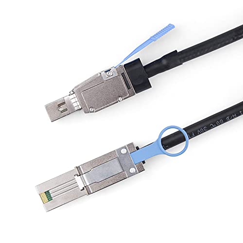 10Gtek SFF-8644 to SFF-8088 Mini SAS HD Cable, 6Gbps External 26Pin SAS2.0 Hybrid Cable for RAID/Server/Data Center‌, 100-Ohm, 2m/6.6ft - Image 1