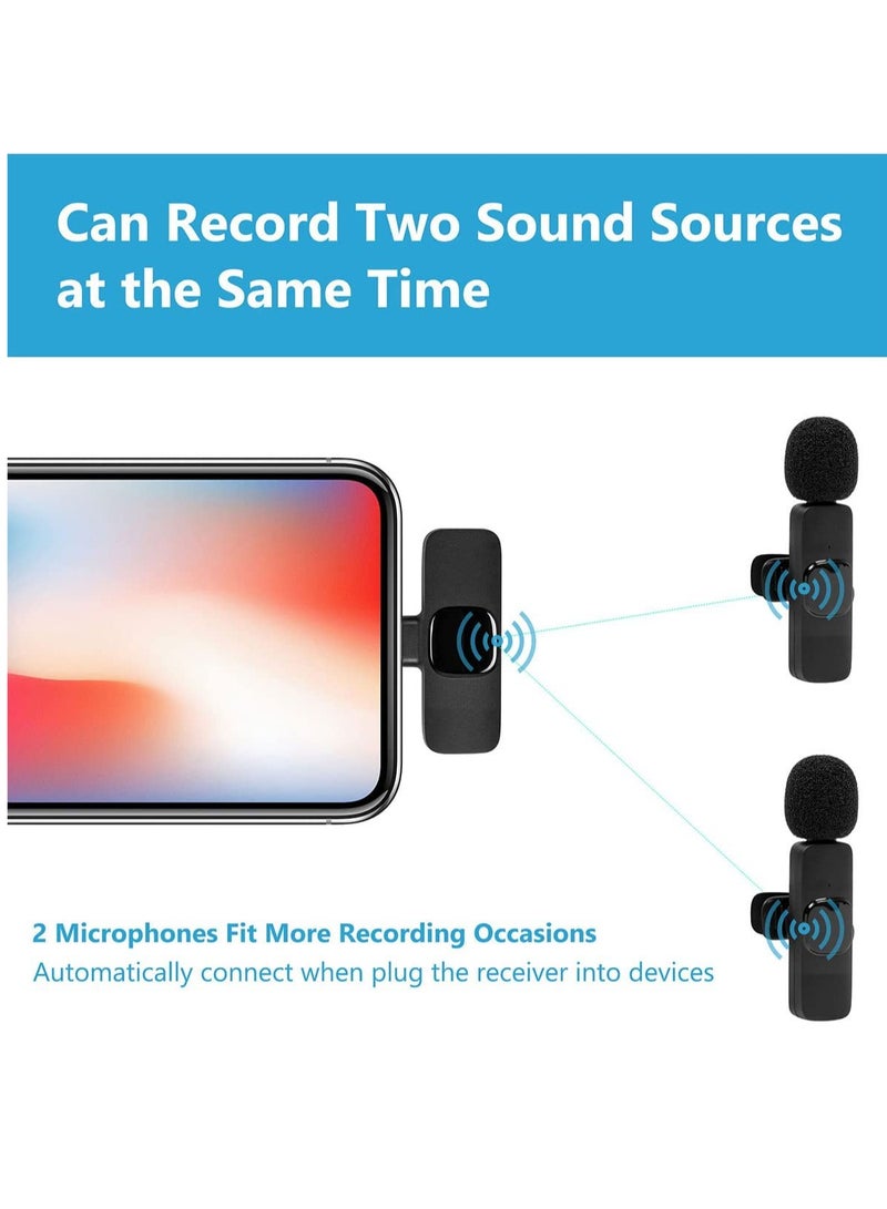 ELTRAZONE Wireless Lavalier Microphone for iPhone iPad - Plug-Play Wireless Mic with 2 Microphones for USB-Lighting iPhone - Video Recording, Interview - Image 3