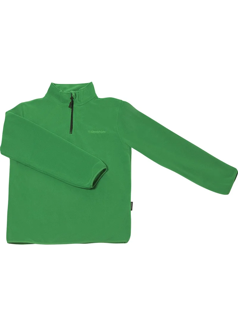 Thermoform Polarline Kids 1/4 Zipper Sweatshirt Green