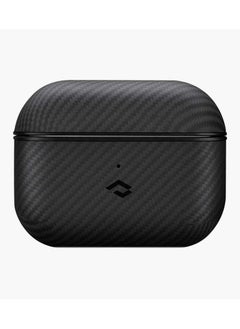 PITAKA MagEZ Airpods Pro 2 Case / 600D Aramid Fiber Material / MagSafe Compatible - Black/Grey Twill  - Image 1