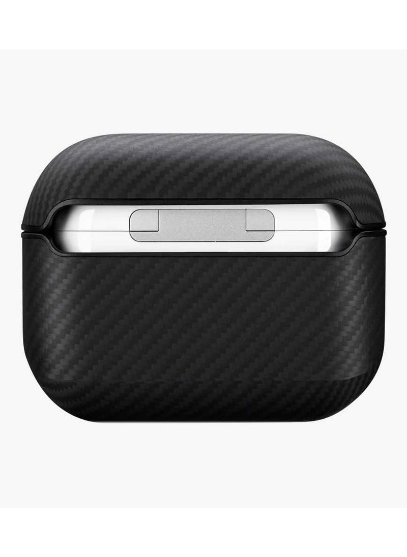 PITAKA MagEZ Airpods Pro 2 Case / 600D Aramid Fiber Material / MagSafe Compatible - Black/Grey Twill  - Image 2
