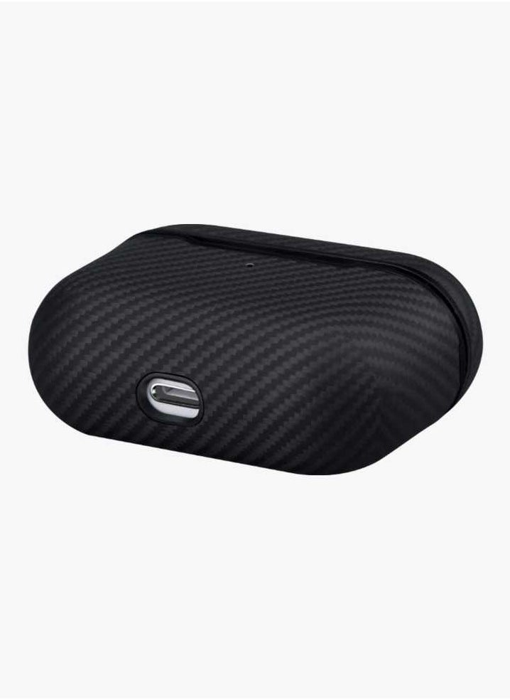 PITAKA MagEZ Airpods Pro 2 Case / 600D Aramid Fiber Material / MagSafe Compatible - Black/Grey Twill  - Image 3