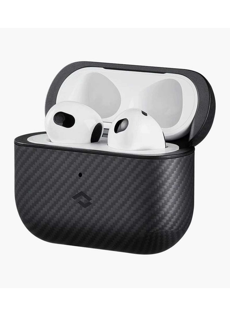 PITAKA MagEZ Airpods Pro 2 Case / 600D Aramid Fiber Material / MagSafe Compatible - Black/Grey Twill  - Image 5