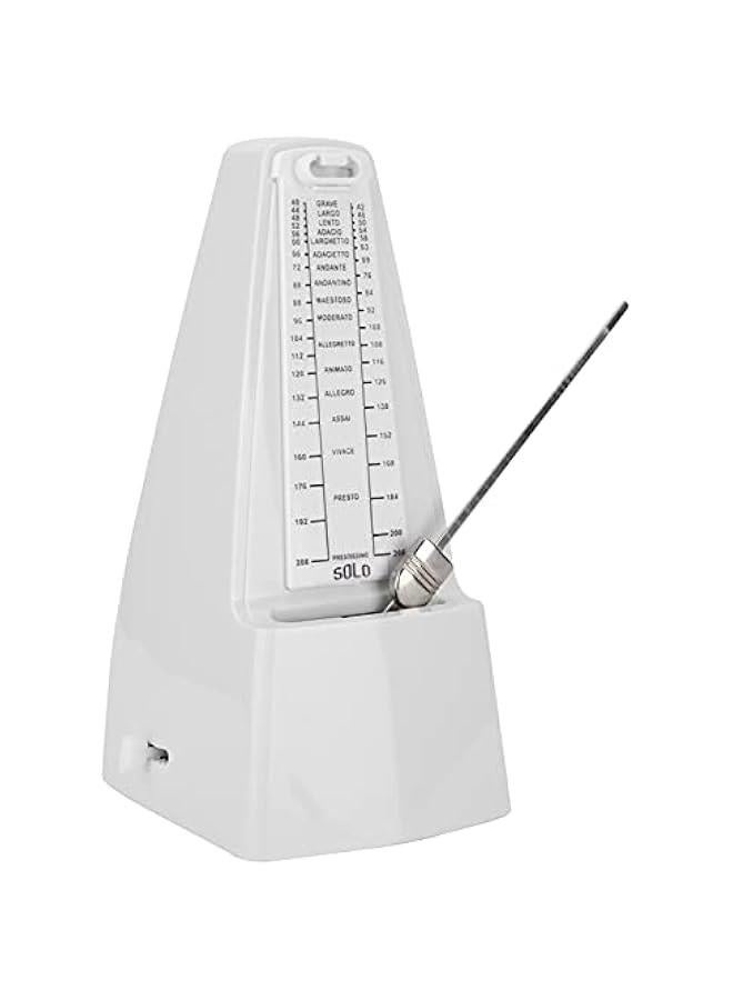 Generic Standard Mechanical Metronome, Universal Metronome for Piano Drum Violin Guitar Drums, Sound Standard Metronome Music Plastic White Track and Tempo for Adults and Kids (White)  - Image 2