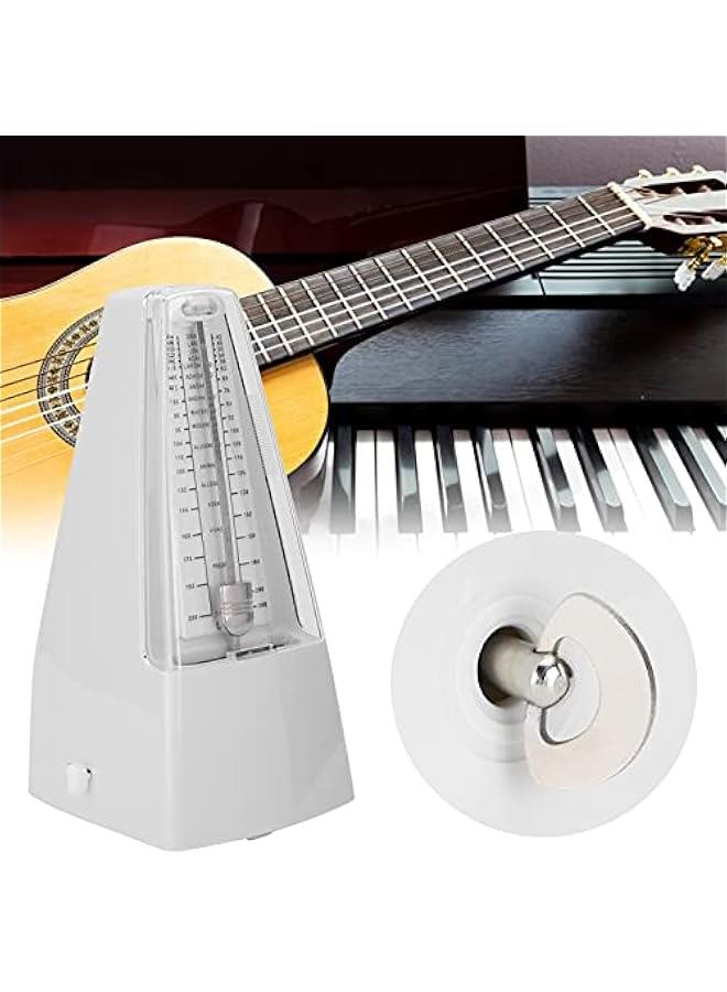 Generic Standard Mechanical Metronome, Universal Metronome for Piano Drum Violin Guitar Drums, Sound Standard Metronome Music Plastic White Track and Tempo for Adults and Kids (White)  - Image 3