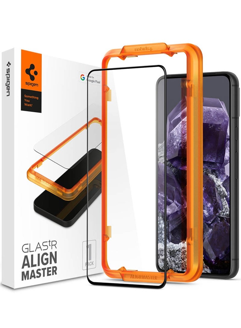 Spigen Glastr Align Master Google Pixel 8 Screen Protector Premium Tempered Glass [Case Friendly Edge to Edge] - 1 Pack - Image 1