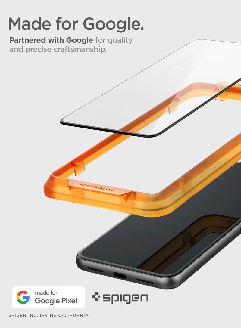 Spigen Glastr Align Master Google Pixel 8 Screen Protector Premium Tempered Glass [Case Friendly Edge to Edge] - 1 Pack - Image 3