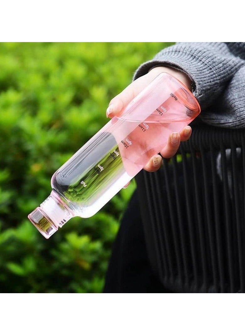 Water bottle measured 500ml Creative Time Markers Leakproof Lid - Image 4