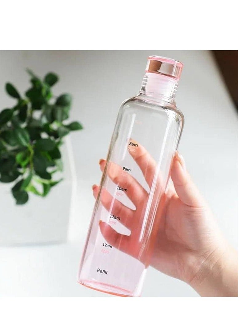 Water bottle measured 500ml Creative Time Markers Leakproof Lid - Image 5