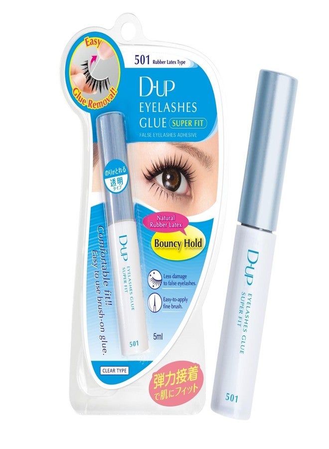 D-UP False Eyelash Glue, Transparent Rubber-Type Lash Glue for Eyelash Extensions, Flexible Hold Less Lash Breakage, Waterproof & Long-Lasting, Seamless Natural Finish, Made in Japan, 501 - Image 1