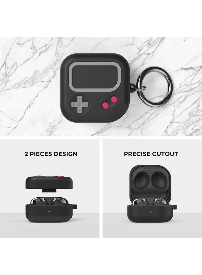TRONWIN Silicone Case for Samsung Galaxy Buds 2 Pro/Galaxy Buds 2/Galaxy Buds Pro/Galaxy Buds Live Case Cover, Game-Machine Design Case for Galaxy Buds 2 Pro/Buds 2/ Buds Pro/Buds Live (Black) - Image 3