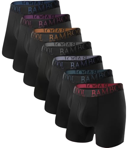 BAMBOO COOL سروال داخلي مريح للغاية للرجال من BAMBOO COOL، يمتص الرطوبة وقابل للتنفس، لا يرتفع مع فتحة، عبوة متعددة - Image 1