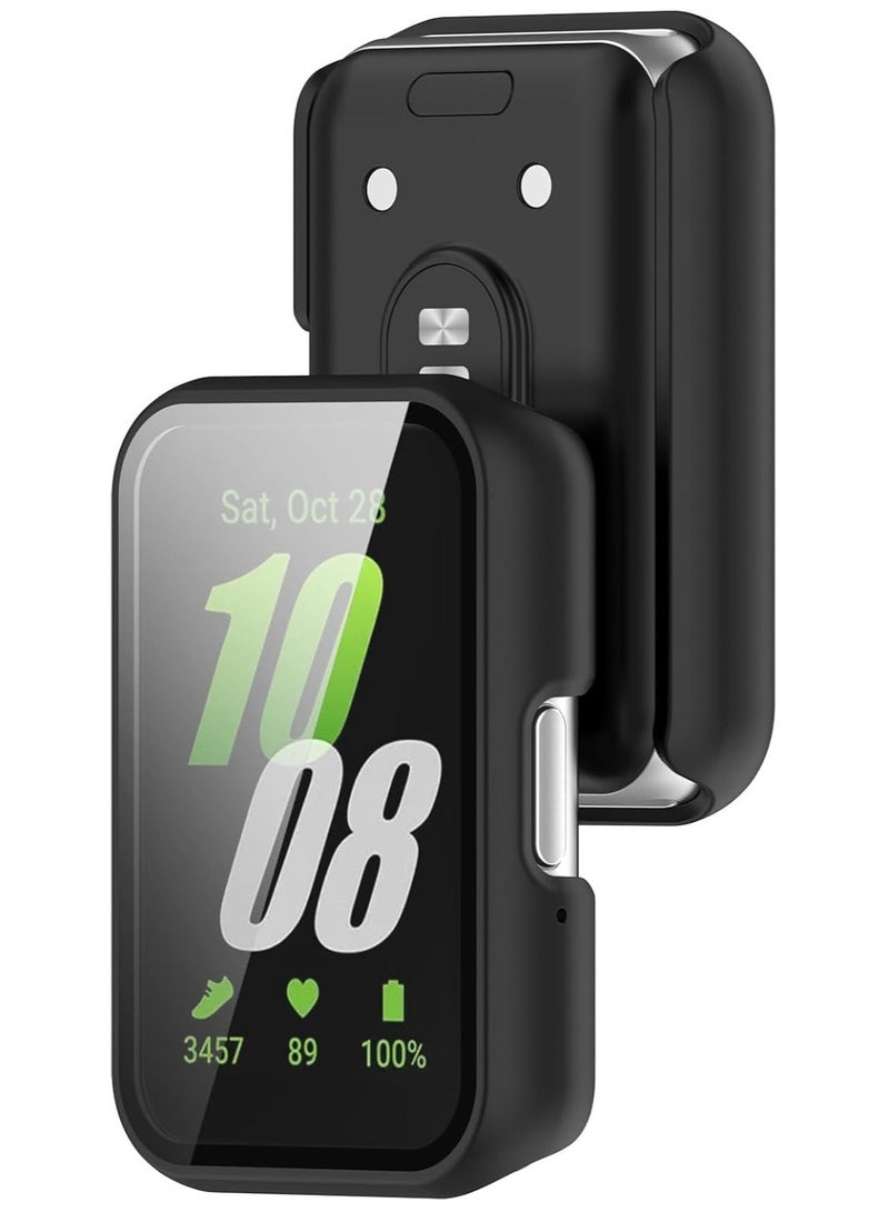 HablTech 2 Pcs Protective Case Suitable for Samsung Galaxy Fit 3 Case Hard PC Case with Tempered Glass Screen Protectors Full Protective Cover(Clear+Black) - Image 5