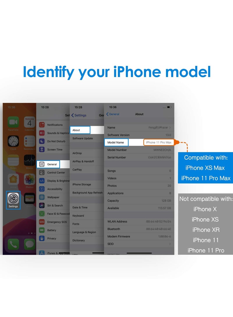 جي تيك واقي شاشة متوافق مع هاتف iPhone 11 Pro Max مقاس 6.5 بوصة من الزجاج المقوى عبوتين - Image 5
