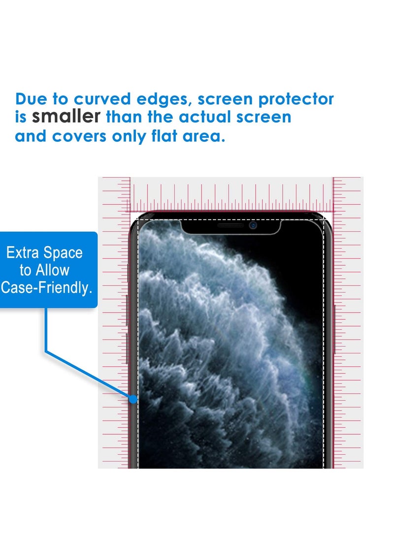 جي تيك واقي شاشة متوافق مع هاتف iPhone 11 Pro Max مقاس 6.5 بوصة من الزجاج المقوى عبوتين - Image 2