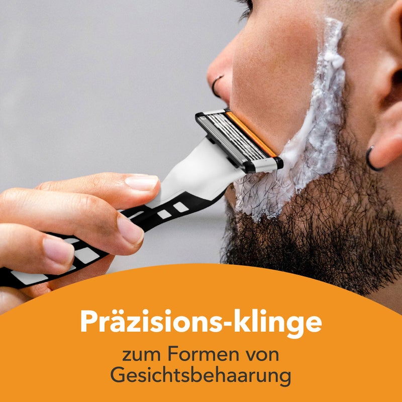 BIC Hybrid 5 Flex Refillable Men's Razor, 1 Weighted Handle and 10 Nano-Tech Titanium 5-Blade Refills with Precision Blade - Bundle of 1+10 - Image 4