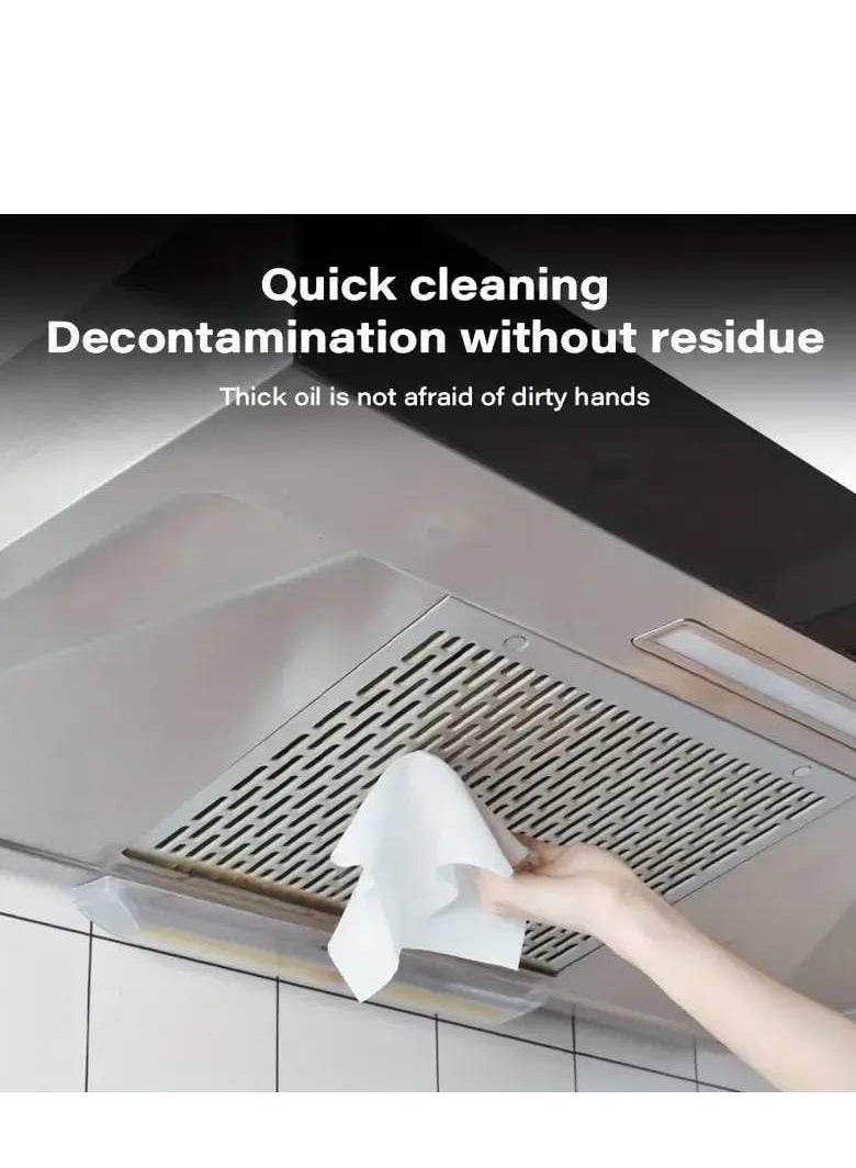مناديل دهون مطبخ مبللة للاستعمال مرة واحدة 80 منديل- مناديل مطعم قوية لإزالة الشحوم والبقع الغذائية وتنظيف الطاولات الزجاجية المبللة - Image 3