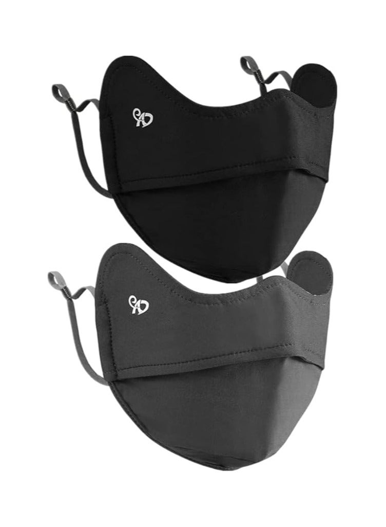 2-Piece Breathable UV UPF50+ Face Mask Washable Reusable Windproof Sun Protection Sports Face Mask For outdoor - Image 1