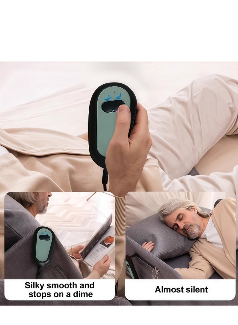 أنغولا باندا مسند ظهر كهربائي للسرير، مسند ظهر قابل للتعديل لدعم ظهر المريض ودعم قطني قابل للازالة بمفتاح واحد مع جهاز تحكم عن بعد، لدعم الرقبة والرأس والفقرات القطنية، 330 باوند (الطول) - Image 5