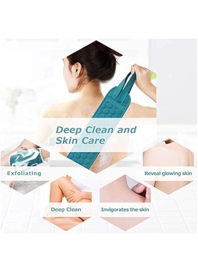 3 Pcs Bath Loofah Deep Exfoliating Gloves Skin Back Scrubber Ball Sponge For Shower Body Bathing By Women Men Baby