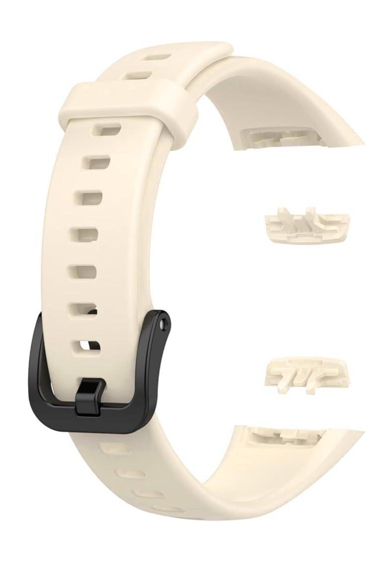 Huawei Band 6 & Honor Band 6 Sport Silcon Strap - Off-White - Image 1