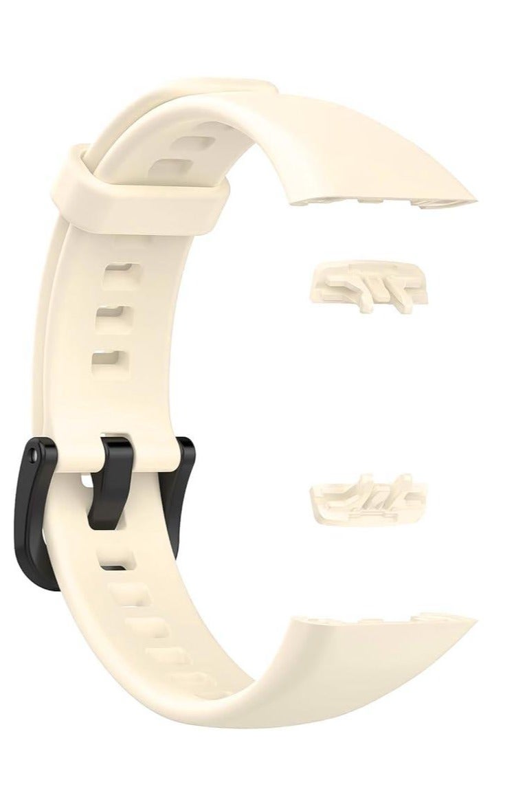 Huawei Band 6 & Honor Band 6 Sport Silcon Strap - Off-White - Image 2