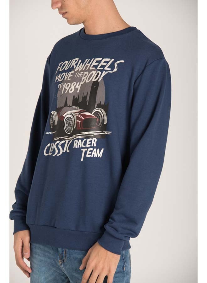 Marco Bergamo Printed Crew Neck Sweatshirt - Image 2