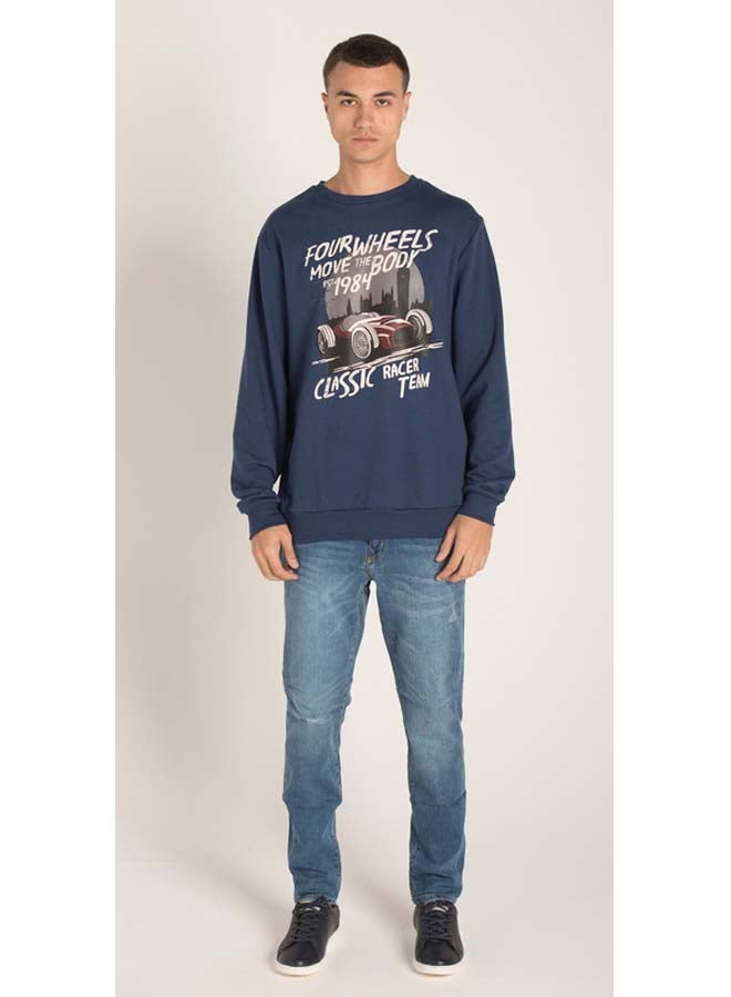 Marco Bergamo Printed Crew Neck Sweatshirt - Image 1