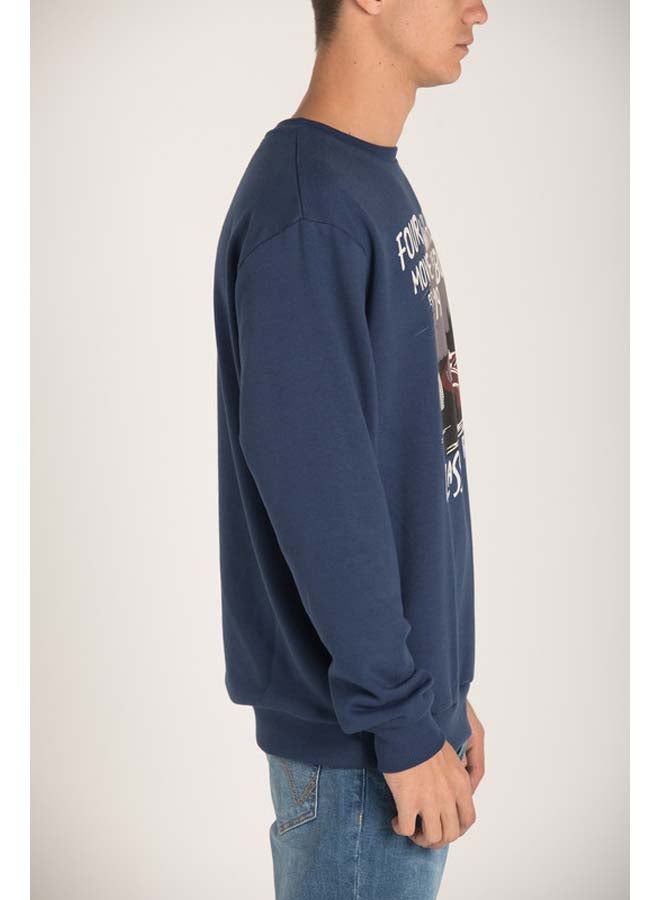 Marco Bergamo Printed Crew Neck Sweatshirt - Image 4