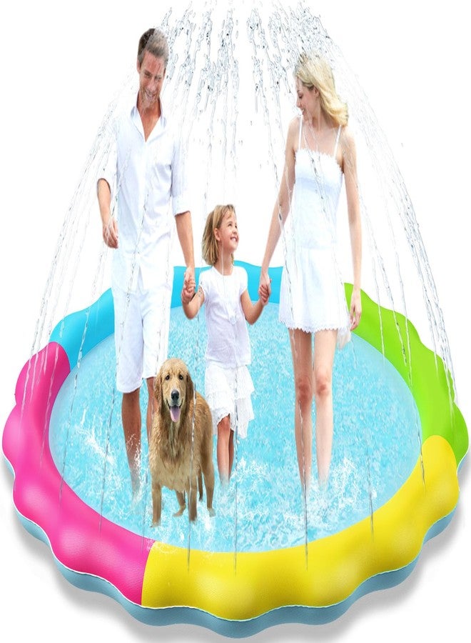 Jasonwell Splash Pad Sprinkler for Kids Splash Play Mat Outdoor Water Toys Inflatable Splash Pad Baby Toddler Pool Boys Girls Children Outside Backyard Dog Sprinkler Pool Age 1 2 3 4 5 6 7 8 9 XL - Image 1