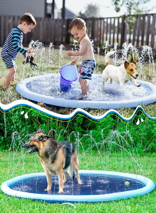 Jasonwell Splash Pad Sprinkler for Kids Splash Play Mat Outdoor Water Toys Inflatable Splash Pad Baby Toddler Pool Boys Girls Children Outside Backyard Dog Sprinkler Pool Age 1 2 3 4 5 6 7 8 9 XL - Image 4