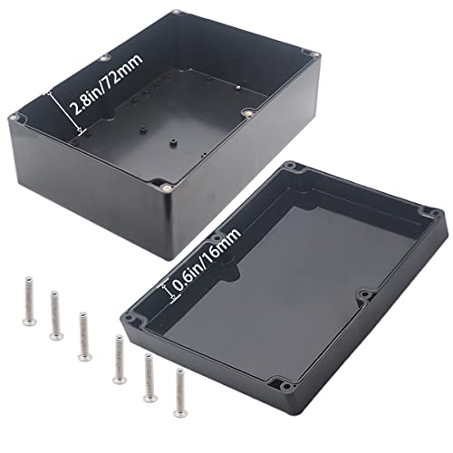 YETLEBOX Watertight Junction Box, IP67 Waterproof Project Box Durable ABS Plastic Electronic Enclosure Case for DIY Electrical Project Black 10.35" x 7.17" x 3.74"(263 x 182 x 95 mm) - Image 4