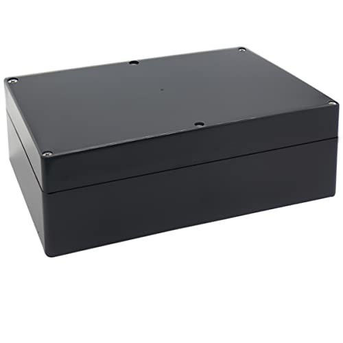 YETLEBOX Watertight Junction Box, IP67 Waterproof Project Box Durable ABS Plastic Electronic Enclosure Case for DIY Electrical Project Black 10.35" x 7.17" x 3.74"(263 x 182 x 95 mm) - Image 1