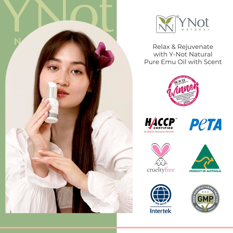 Y Not Natural Emu Oil Pure Skin Moisturizer - Nail, Body, Face, Scalp & Hair Moisturizer with Omega 3, 6, 9, Vitamins, & Minerals - Australian Emu Oil for Skincare 60mL, Lavender - Image 5