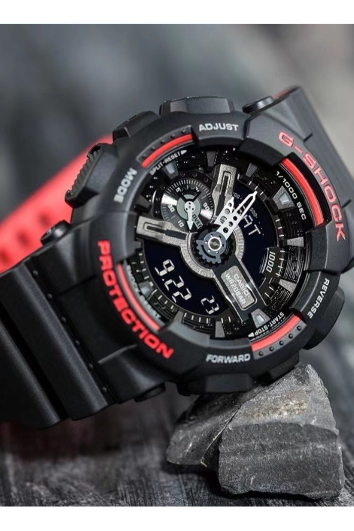 CASIO Men's G-Shock GA110HR-1A Black Rubber Quartz Sport Watch  - Image 4