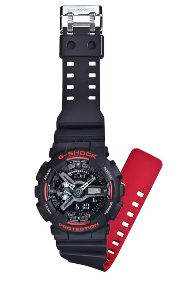 CASIO Men's G-Shock GA110HR-1A Black Rubber Quartz Sport Watch  - Image 2