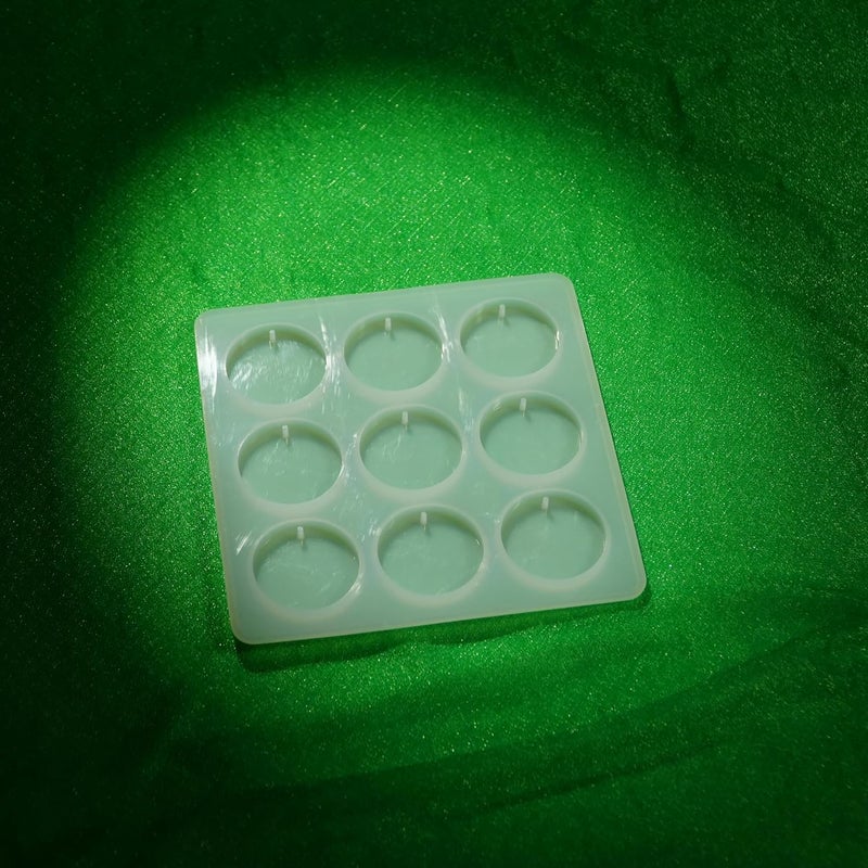 Revees Clive 9 Cavity Keychain Mold 4cm Each Cavity Pendant Mold, Keychain Ring Round Mould, Key Ring Silicon Mold Resin Art Mould Silicone Mold Resin Art and Craft  - Image 3