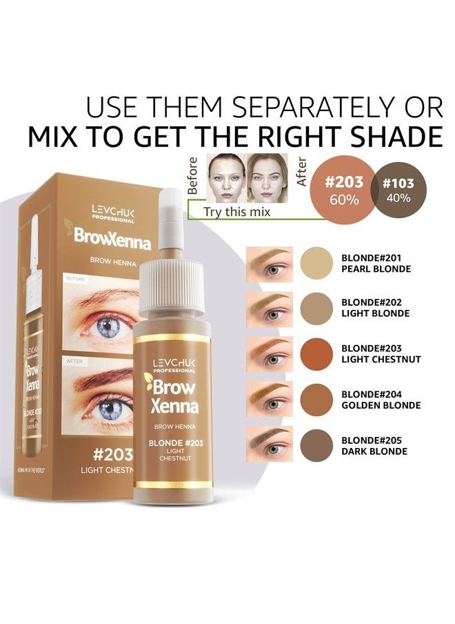 BrowXenna - Purely Natural Eyebrow Henna To Dye Tint And Stimulate Growth Brows To Make Semi Permanent Waterproof Brow Tint (204) - Image 1