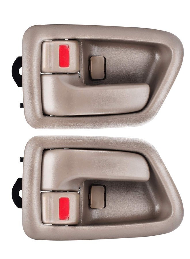 FAERSI 2Pcs Inside Interior Door Handle Front Rear Driver & Passenger Side Replacement for 1997 1998 1999 2000 2001 Toyota Camry Beige/Tan - Image 1