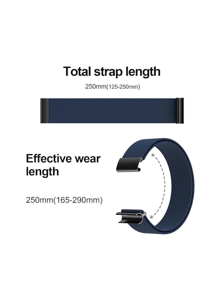 Nylon Replacement Band Compatible with Whoop 4.0 Band | 3.0 Stylish & Affordable Replacement Strap | Comfortable & Easy to Use Wristband (Blue)
