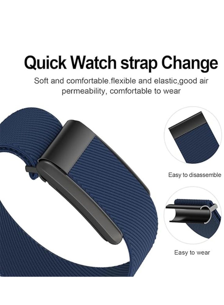 Nylon Replacement Band Compatible with Whoop 4.0 Band | 3.0 Stylish & Affordable Replacement Strap | Comfortable & Easy to Use Wristband (Blue)