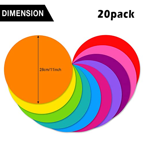 HOXHA Dry Erase Dots for Classroom Table,20Pcs Dry Erase Circles Stickers Removable Dot Students for Drills and Training Home, Office, School Teaching - Image 2