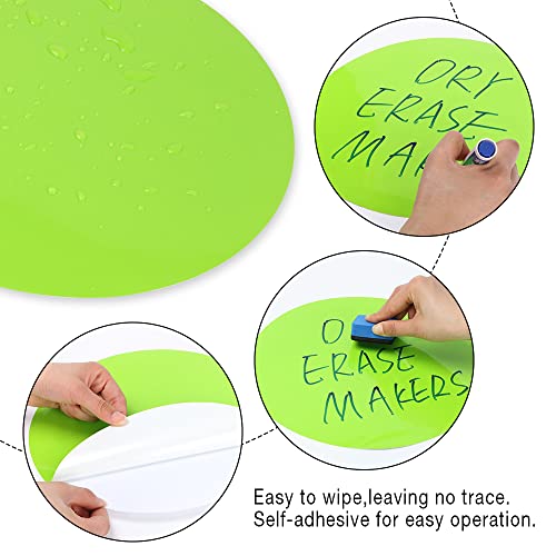 HOXHA Dry Erase Dots for Classroom Table,20Pcs Dry Erase Circles Stickers Removable Dot Students for Drills and Training Home, Office, School Teaching - Image 4