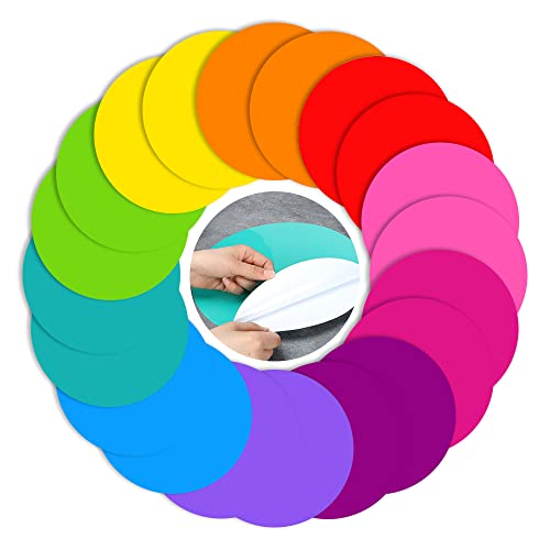 HOXHA Dry Erase Dots for Classroom Table,20Pcs Dry Erase Circles Stickers Removable Dot Students for Drills and Training Home, Office, School Teaching - Image 1