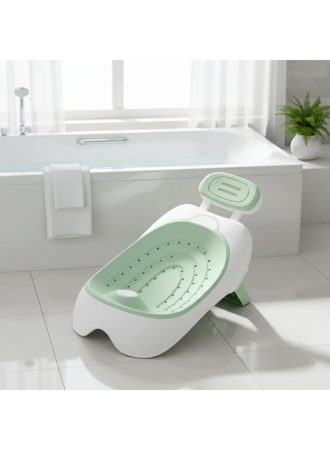 Foldable silicone baby bath seat