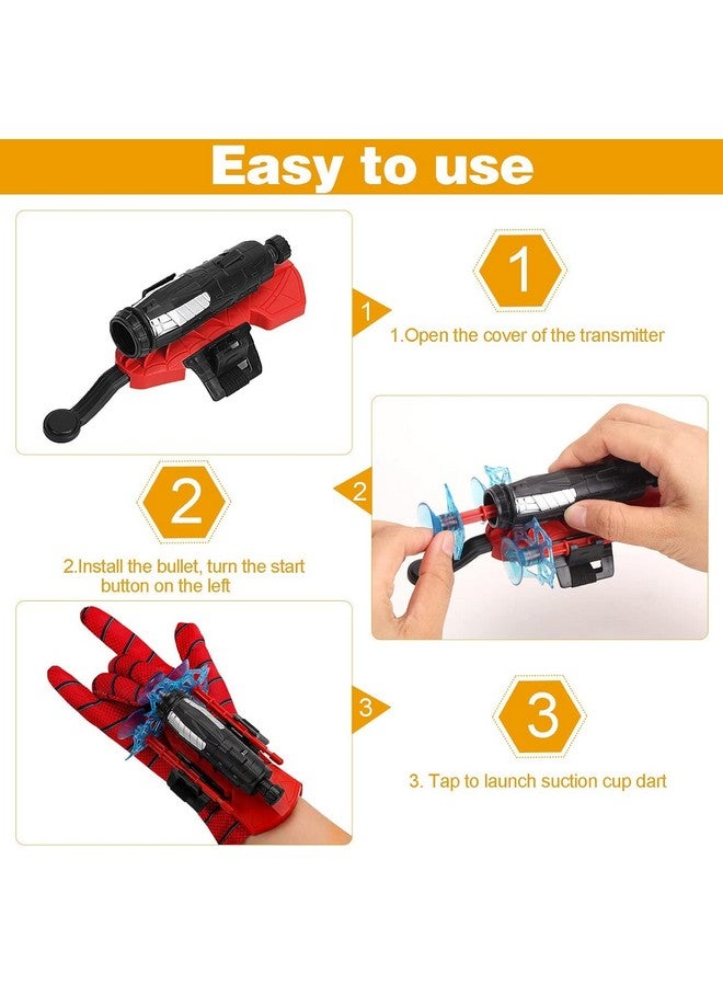 ماجيك واند Magicwand®【عبوة من قطعتين】 لعبة كوسبلاي للأطفال على شكل شبكة العنكبوت الخارقة مع قاذف قفازات للمعصم - Image 2