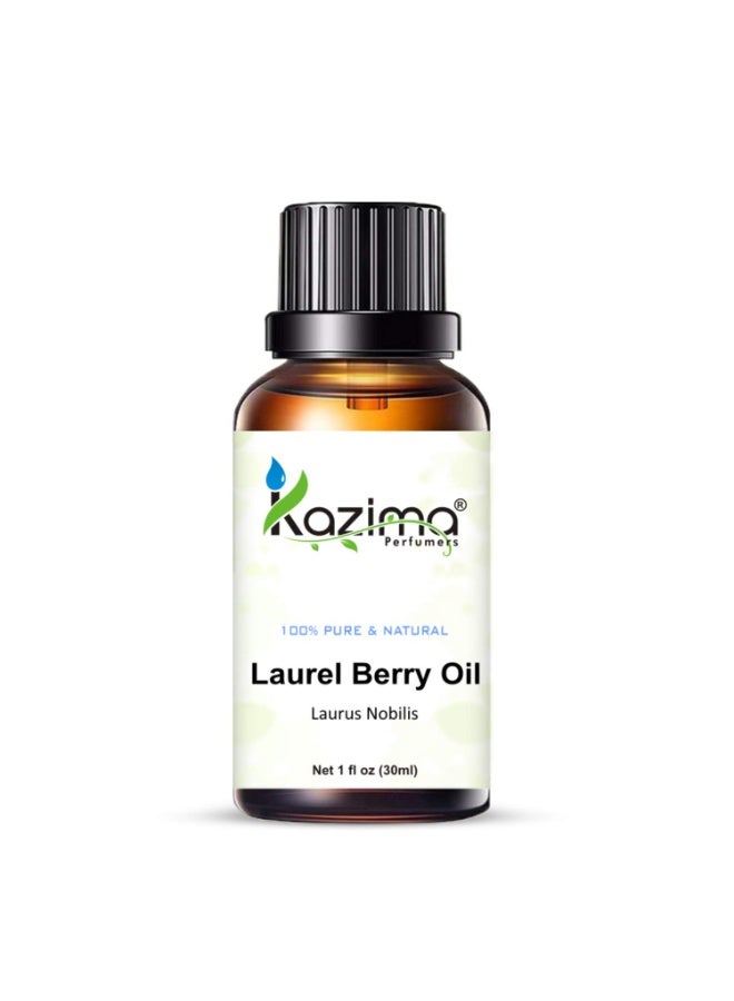 كازيما زيت كازيما (KAZIMA) العطري من توت الغار - زيت نقي وطبيعي وغير مخفف بنسبة 100% للعناية بالبشرة والشعر، 30 مل - Image 2
