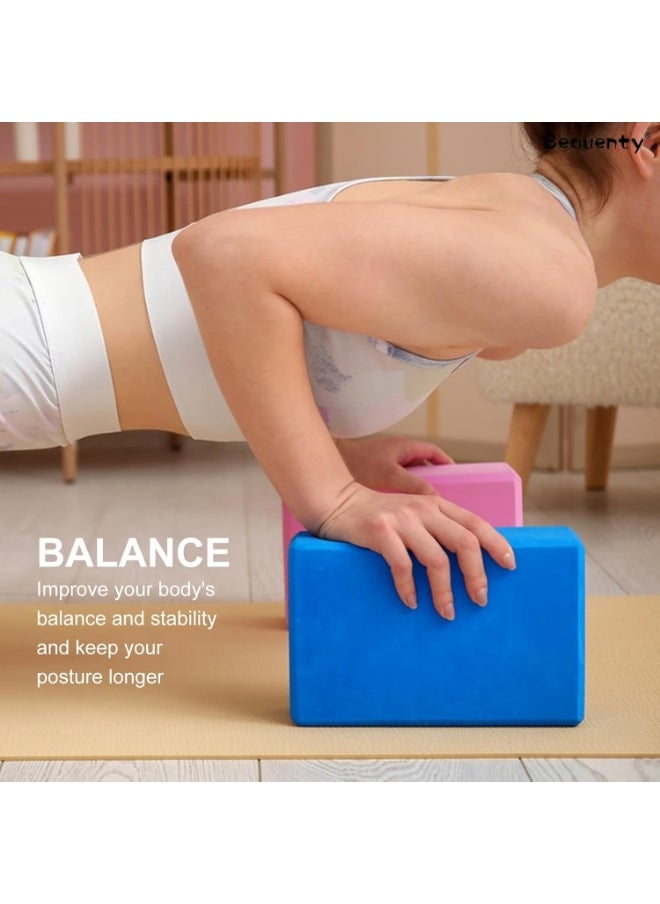 SportQ - SportQ®️ Yoga Block Block 2 Pcs, High Density EVA Foam Non Slip Yoga Block for Home Gym Improve Stretching for Yoga/Pilates/Fitness - Image 1